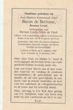 Carte de prière Baron de Bethune, Envoi, Image pieuse