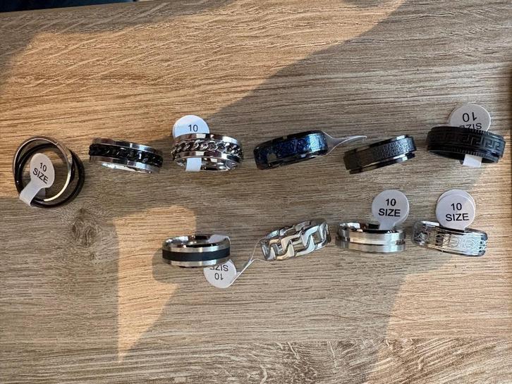 4+6 Fidget anxiety ringen, Handtassen en Accessoires, Ringen, Nieuw, Dame of Heer, IJzer of Staal, Ophalen