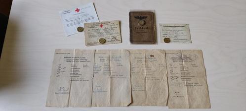 Sanitäter Soldbuch WO2 + extra documenten, Verzamelen, Militaria | Tweede Wereldoorlog, Landmacht, Boek of Tijdschrift, Ophalen of Verzenden