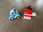 Lego Duplo Brandweerhelicopter en politiewagen, Kinderen en Baby's, Speelgoed | Duplo en Lego, Ophalen, Zo goed als nieuw