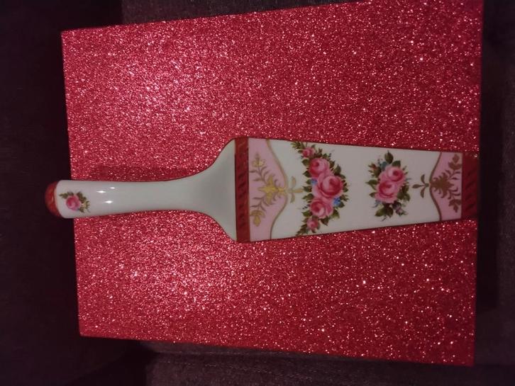 Zeldzame ongebruikte porseleinen vintage taartschep M&O, Antiek en Kunst, Antiek | Porselein, Ophalen of Verzenden