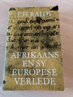 E. H. Raidt, Afrikaans en sy Europese verlede, Comme neuf, Non-fiction, E.H. Raidt, Afrikaans