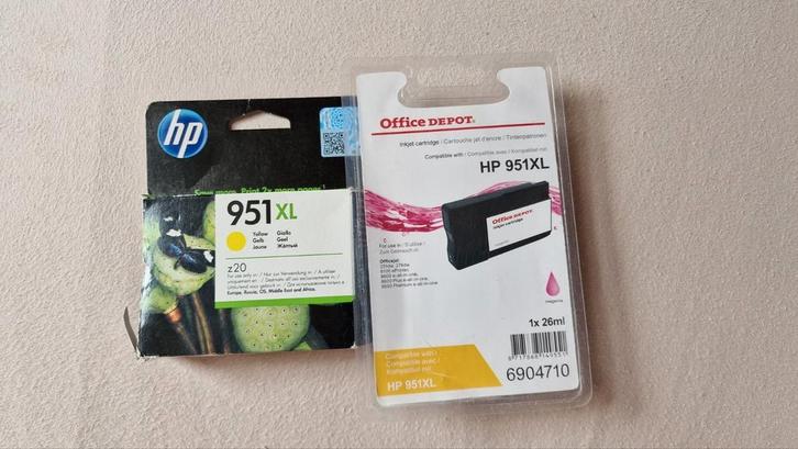 HP 951XL originele high-capacity gele inktcartridge, Computers en Software, Printerbenodigdheden, Zo goed als nieuw, Cartridge