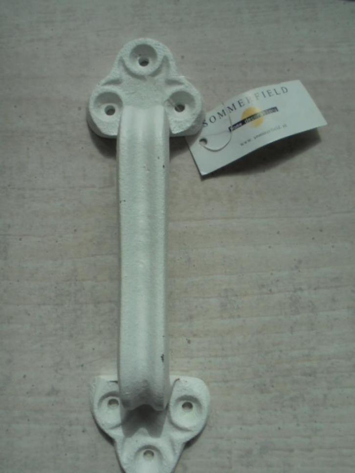 GIETIJZEREN HANDGREEP WIT NIEUW, Tuin en Terras, Tuinwanddecoratie, Nieuw, Verzenden