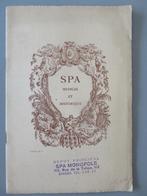 nr1 van 1935 Spa Monopole Medical et Historique, Verzenden, Zo goed als nieuw, Overige typen