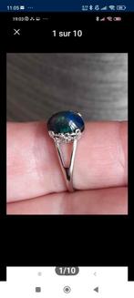 Bague en argent massif 925 avec opale noire, Neuf, Enlèvement ou Envoi, Autres couleurs, Argent