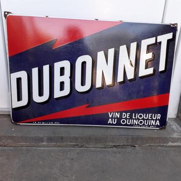 Emaille bord DUBONNET uit 1953 afm/ 70cm x 48cm beschikbaar voor biedingen