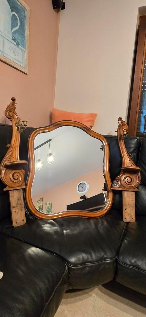 Te koop: prachtige badkamer commode  in Franse eik., Antiek en Kunst, Antiek | Spiegels, 50 tot 100 cm, 100 tot 150 cm, Rechthoekig