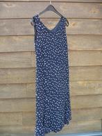 Stijlvol donker blauw kleed met bolletjes (Bianca), Enlèvement ou Envoi, Taille 38/40 (M), Bleu