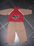 bruin-rood setje: broek + truitje, Enfants & Bébés, Vêtements de bébé | Taille 80, Enlèvement ou Envoi, Utilisé, Garçon ou Fille