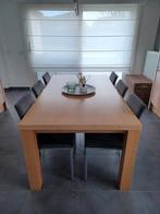 Rechthoekige eettafel met 8 stoelen, Huis en Inrichting, Ophalen, Gebruikt