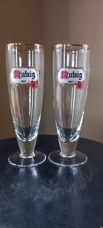 Verres Mutzig 1810 et verres Mutzig Bière d'Alsace, Enlèvement, Comme neuf, Verre à bière