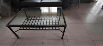 Superbe table basse de salon en fer forgé 120x80x50 LxPxH, Enlèvement
