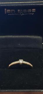 Verlovingsring 17 diamanten 0,36 ct totaal 18 kt goud (750), Ophalen, Zo goed als nieuw, Met edelsteen, Dame