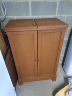 Zeer mooie massief houten bar met 2 hoge krukken, Huis en Inrichting, Ophalen, Zo goed als nieuw, 90 cm of meer, Hout
