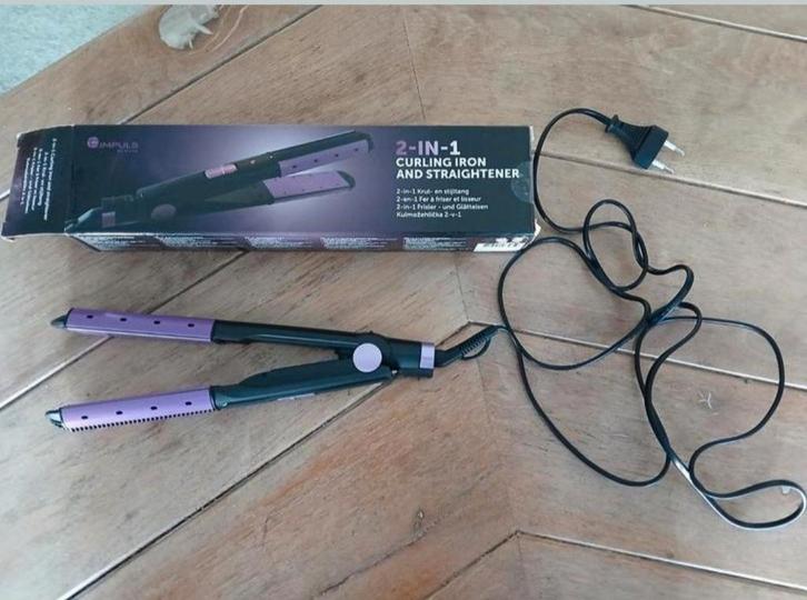 2 in 1 krul en stijltang, Bijoux, Sacs & Beauté, Beauté | Soins des cheveux, Comme neuf, Enlèvement