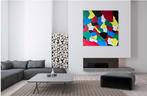 Colorful modern painting. 90 / 90 / 4 cm, Ophalen