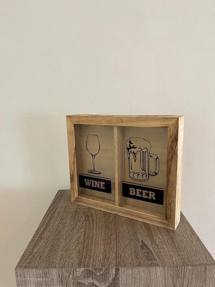 Wijnkurk en bierdop verzamelaar, Huis en Inrichting, Woonaccessoires | Wanddecoraties, Zo goed als nieuw, Ophalen of Verzenden