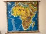 Vintage schoolwandkaart — Afrika — IVAC, Ophalen of Verzenden