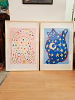 Grote moderne prints katten, Antiek en Kunst, Kunst | Schilderijen | Modern, Ophalen