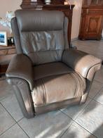 Elektrisch ontspannen, Huis en Inrichting, Fauteuils, Ophalen, Zo goed als nieuw, Leer