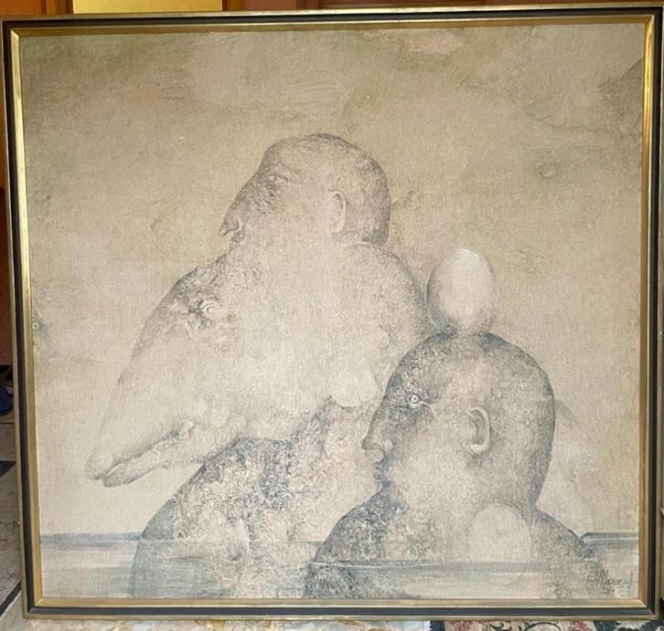 Frans MINNAERT (1929-2011) - Het Beleven - olie op doek, Antiek en Kunst, Kunst | Schilderijen | Modern, Ophalen