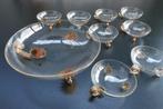 Service à dessert en cristal (Moser) détails plaqués or, Antiquités & Art, Antiquités | Verre & Cristal, Enlèvement