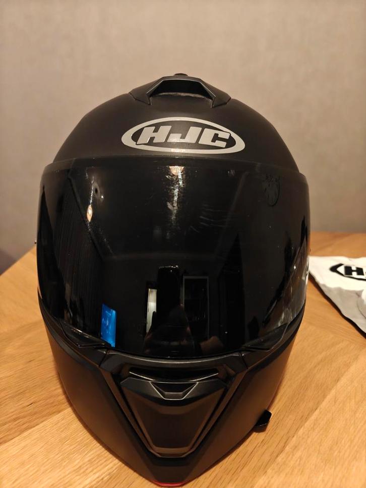 HJC Integraalhelm + 2 vizieren + intercom-mount, Motoren, Kleding | Motorhelmen, Heren, Integraalhelm, L, HJC, Tweedehands, Ophalen of Verzenden