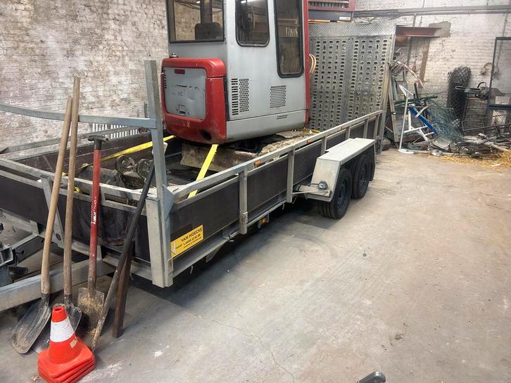 Aanhagwagen/Machinetransporter / dieplader/ oprijwagen, Auto diversen, Aanhangers en Bagagewagens, Gebruikt, Ophalen