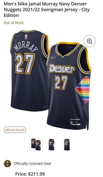 NBA Denver Nuggets Jamal Murray City Edition - size (S), Kleding | Heren, Blauw, Overige typen, Nike, Nieuw