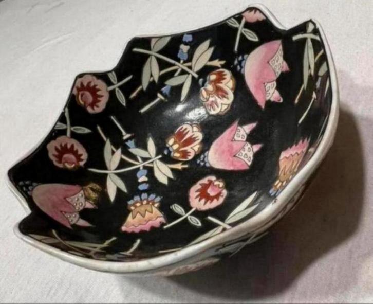 Antiek Vintage Servies Porselein Schaal - made in macau deco, Antiek en Kunst, Antiek | Servies los, Ophalen of Verzenden