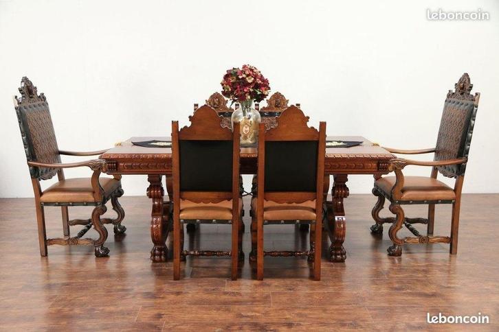 salle a manger rennaissance espagnole, Huis en Inrichting, Complete eetkamers, Gebruikt, Ophalen