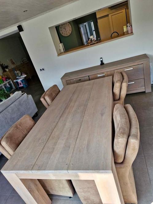 Vol houten eetkamer - Geen schade, Huis en Inrichting, Complete eetkamers, Zo goed als nieuw, 4 tot 6 stoelen, Ophalen