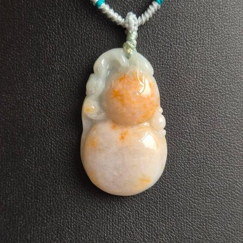 Gecertificeerde type A jadeiet jade kalebas ketting, Handtassen en Accessoires, Kettinghangers, Zo goed als nieuw, Verzenden