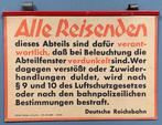 1930 Plakkaat Duitse Trein REISENDEN Deutsche Reichsbahn, Carte ou Gravure, Utilisé, Enlèvement ou Envoi, Train