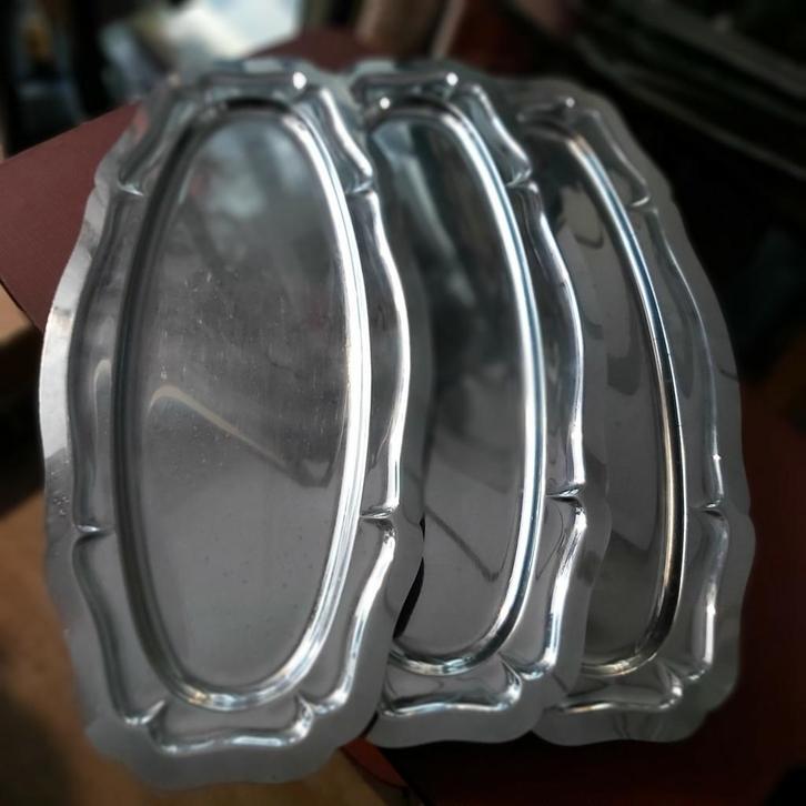 Stevige horeca grote rvs inox schalen 60 x 28 cm, Huis en Inrichting, Keuken | Keukenbenodigdheden, Gebruikt, Ophalen of Verzenden