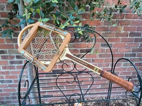 Raquette de tennis vintage en bois grognements, Sports & Fitness, Tennis, Raquette, Dunlop, Enlèvement ou Envoi