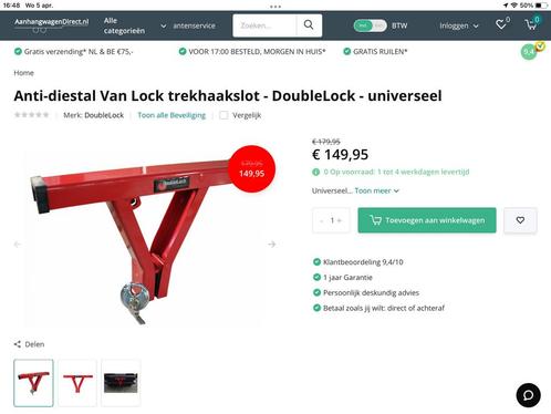 Doublelock voor bestelwagens of auto., Tickets en Kaartjes, Kortingen en Cadeaubonnen