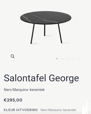 Nieuwe salontafel met keramisch tafelblad beschikbaar voor biedingen