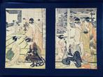 Kitagawa Utamaro - 12 Japanse prenten - ukiyo-e/bijin, Antiek en Kunst, Ophalen