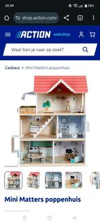 Groot mooi poppenhuis Action, Kinderen en Baby's, Speelgoed | Poppenhuizen, Ophalen, Gebruikt, Poppenhuis
