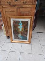 Te koop schilderij op doek achter glas, Antiek en Kunst, Kunst | Schilderijen | Klassiek, Ophalen of Verzenden
