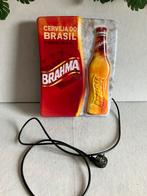 Brahma bierlamp, lichtbak, reclame lamp Braziliaans biermerk, Enlèvement ou Envoi, Utilisé, Table lumineuse ou lampe (néon)