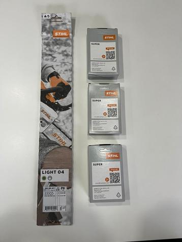 Lame de scie Stihl 45 cm + 3 chaînes Stihl, Enlèvement ou Envoi, Neuf
