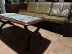 3-persoonszetel, 2 x 1-persoonszetel en salontafel, Huis en Inrichting, Ophalen, Gebruikt, Driepersoons, Leer