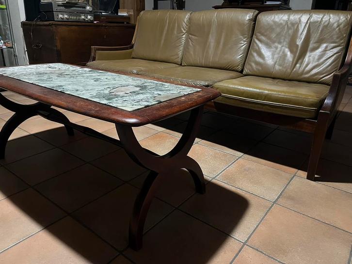 3-persoonszetel, 2 x 1-persoonszetel en salontafel, Huis en Inrichting, Zetels | Zetels en Chaises Longues, Gebruikt, Driepersoons