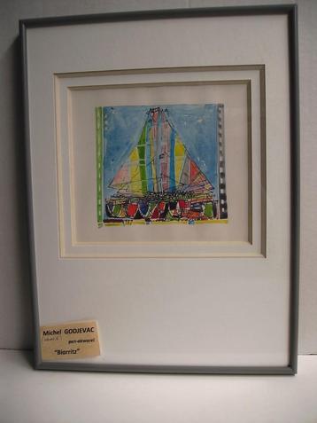 pen aquarel Godjevac beschikbaar voor biedingen