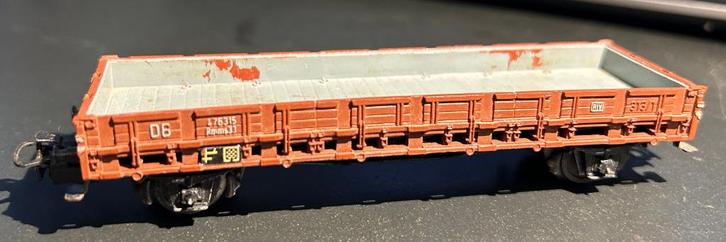 2258. DB H0 Märklin platte wagen., Hobby en Vrije tijd, Modeltreinen | H0, Gebruikt, Wagon, Märklin, Ophalen of Verzenden