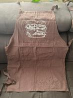 Keukenschort met hamburgerprint, Ophalen of Verzenden, Bruin, Schort