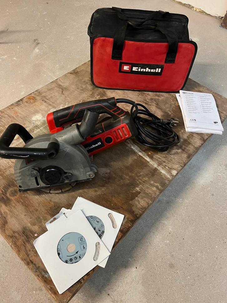 Sleuvenslijper muurfrees Einhell, Bricolage & Construction, Outillage | Fraiseuses, Comme neuf, Découpeur de mur, Enlèvement